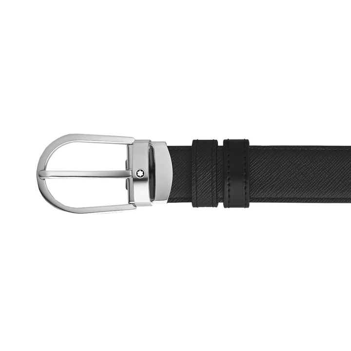 Ceinture hommeMontblancCeinture Réversible Horseshoe 30 mm Montblanc Sartorial Noir