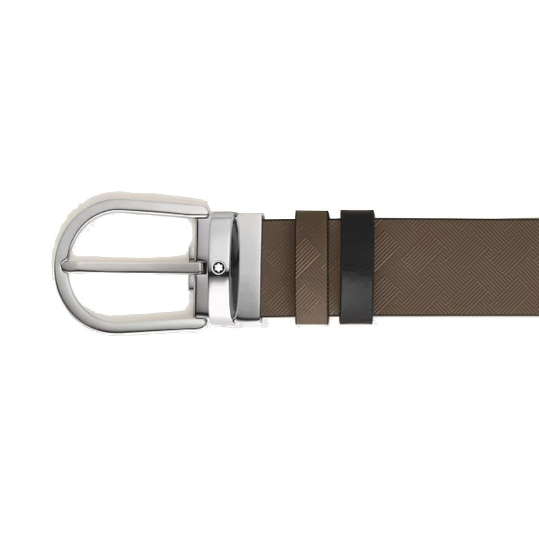 Мужской ремень MontblancДвусторонний ремень Montblanc Horseshoe 35 мм из кожи Extreme