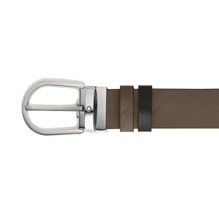 Мужской ремень MontblancДвусторонний ремень Montblanc Horseshoe 35 мм из кожи Extreme