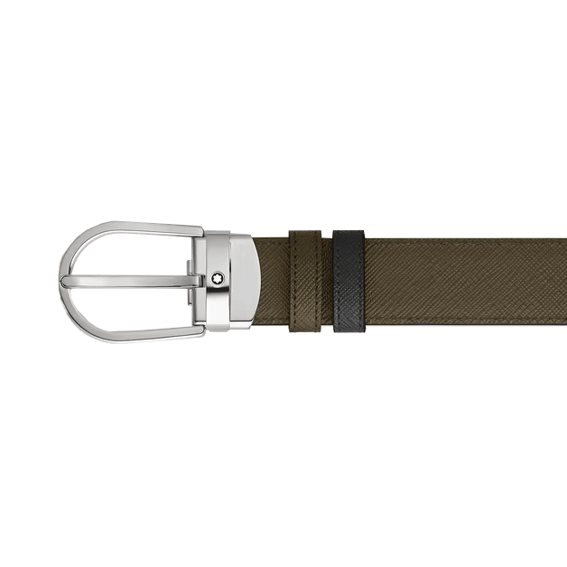 Herrengürtel MontblancWendegürtel mit Hufeisenmuster, 30 mm, aus Montblanc Sartorial-Leder