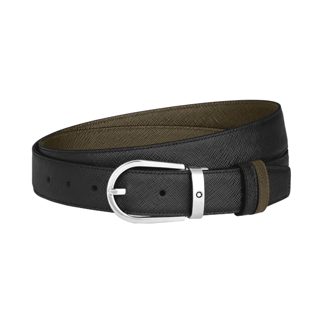 Herrengürtel MontblancWendegürtel mit Hufeisenmuster, 30 mm, aus Montblanc Sartorial-Leder