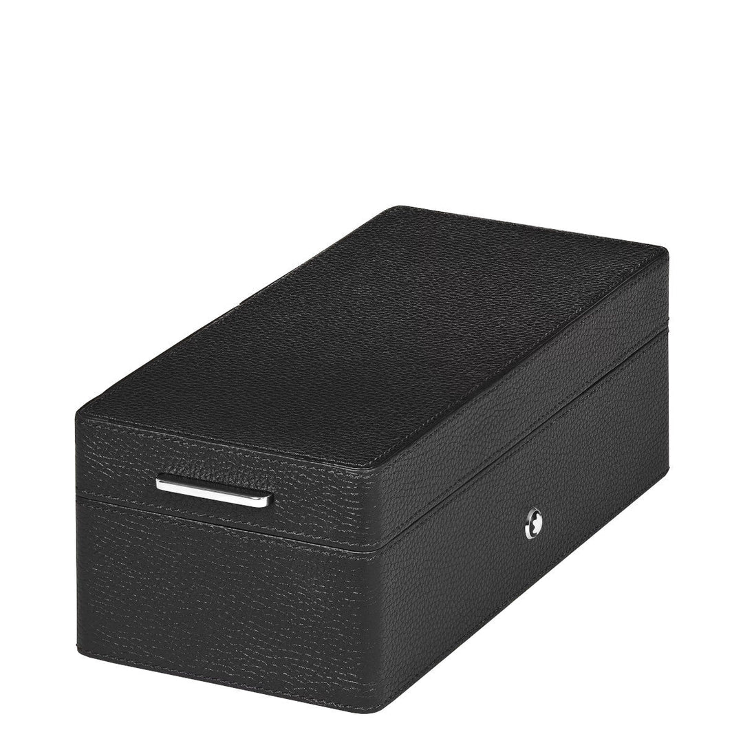 Coffret pour stylosMontblancBoîte à Stylos Montblanc en Cuir Grainé Noir