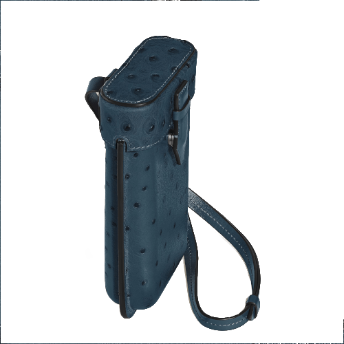 Etui für StiftMontblancMontblanc multifunktionale Federtasche mit Schulterriemen aus geprägtem Straußenleder