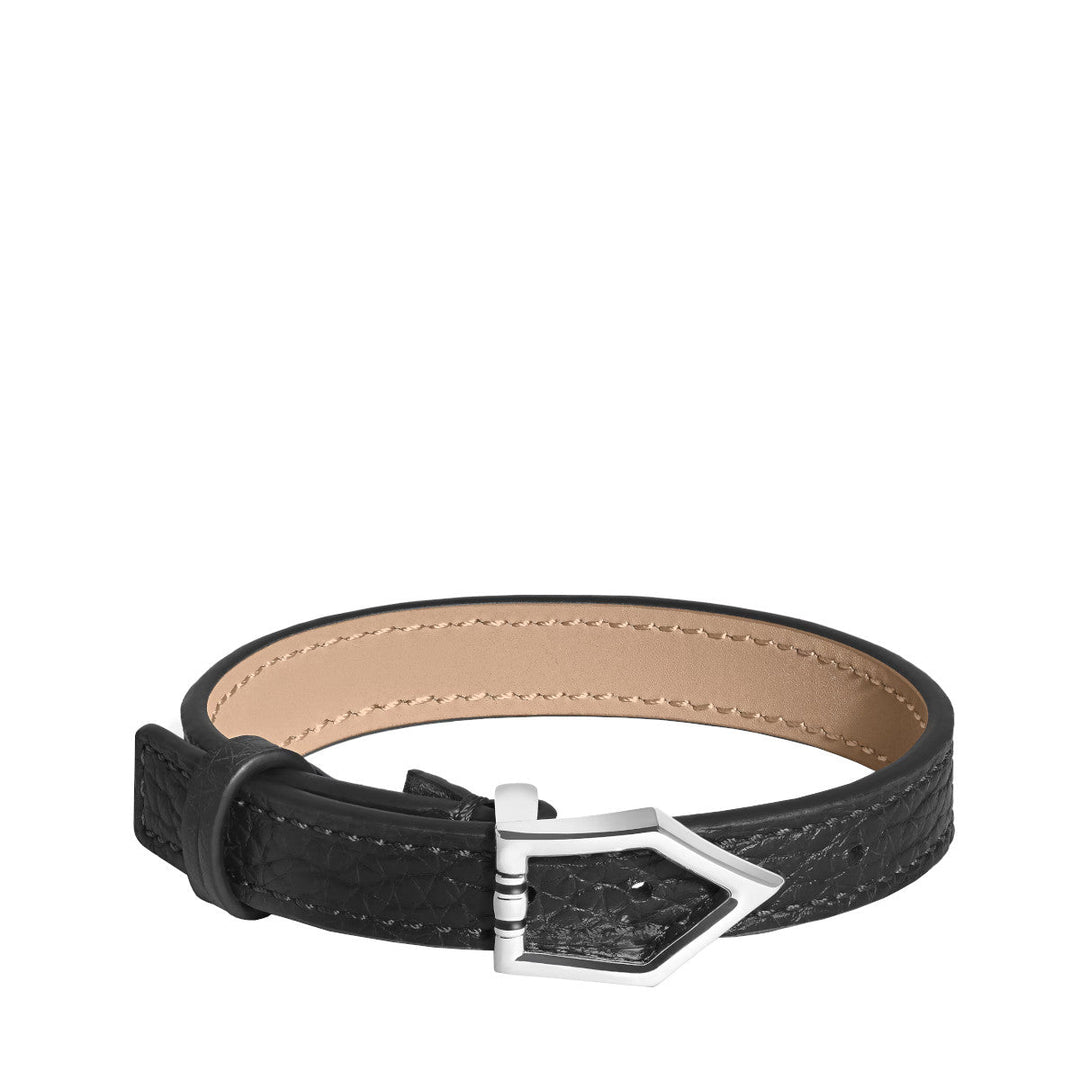 Bracelet Ajustable Horseshoe Montblanc grainé noir