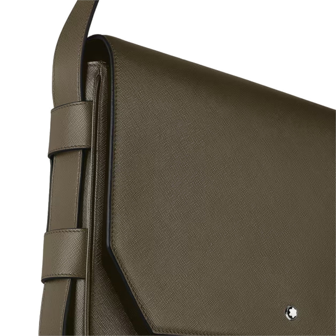 Montblanc Messenger-Tasche aus Sartorial-Leder in Khaki 