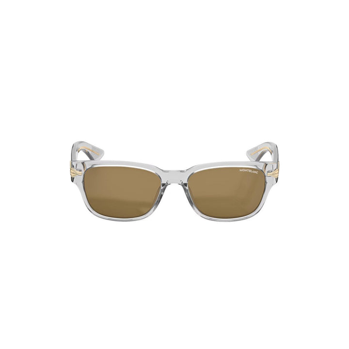 Lunettes de soleilMontblancLunettes de soleil Montblanc carrées à monture en acétate grise
