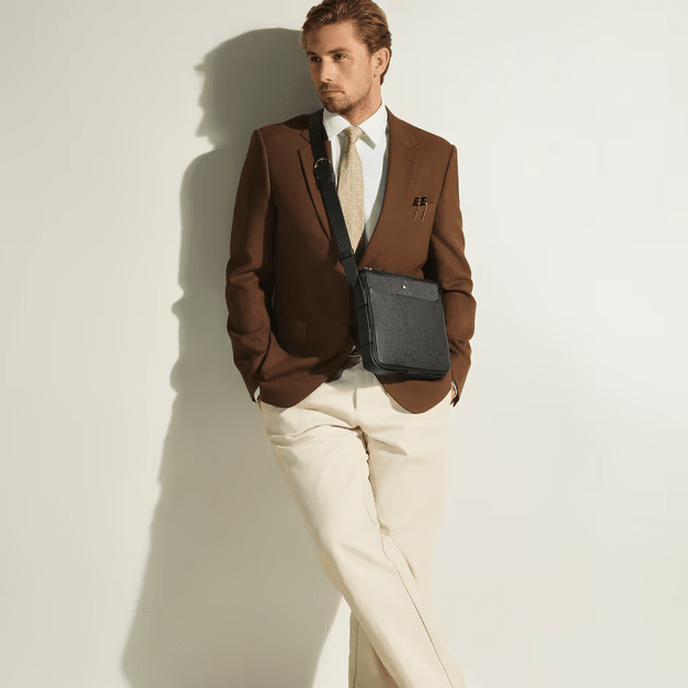 UmhängetascheMontblancVertikale Umhängetasche aus Leder Montblanc Sartorial
