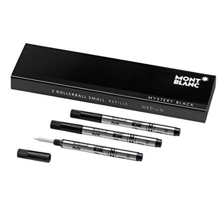 3 запасных стержня для роллербола маленькой модели (M) Mystery Black - Boutique-Officielle-Montblanc-Cannes
