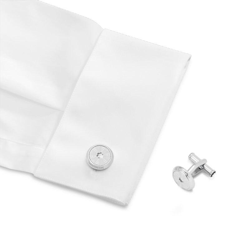 Runde Manschettenknöpfe aus Edelstahl 