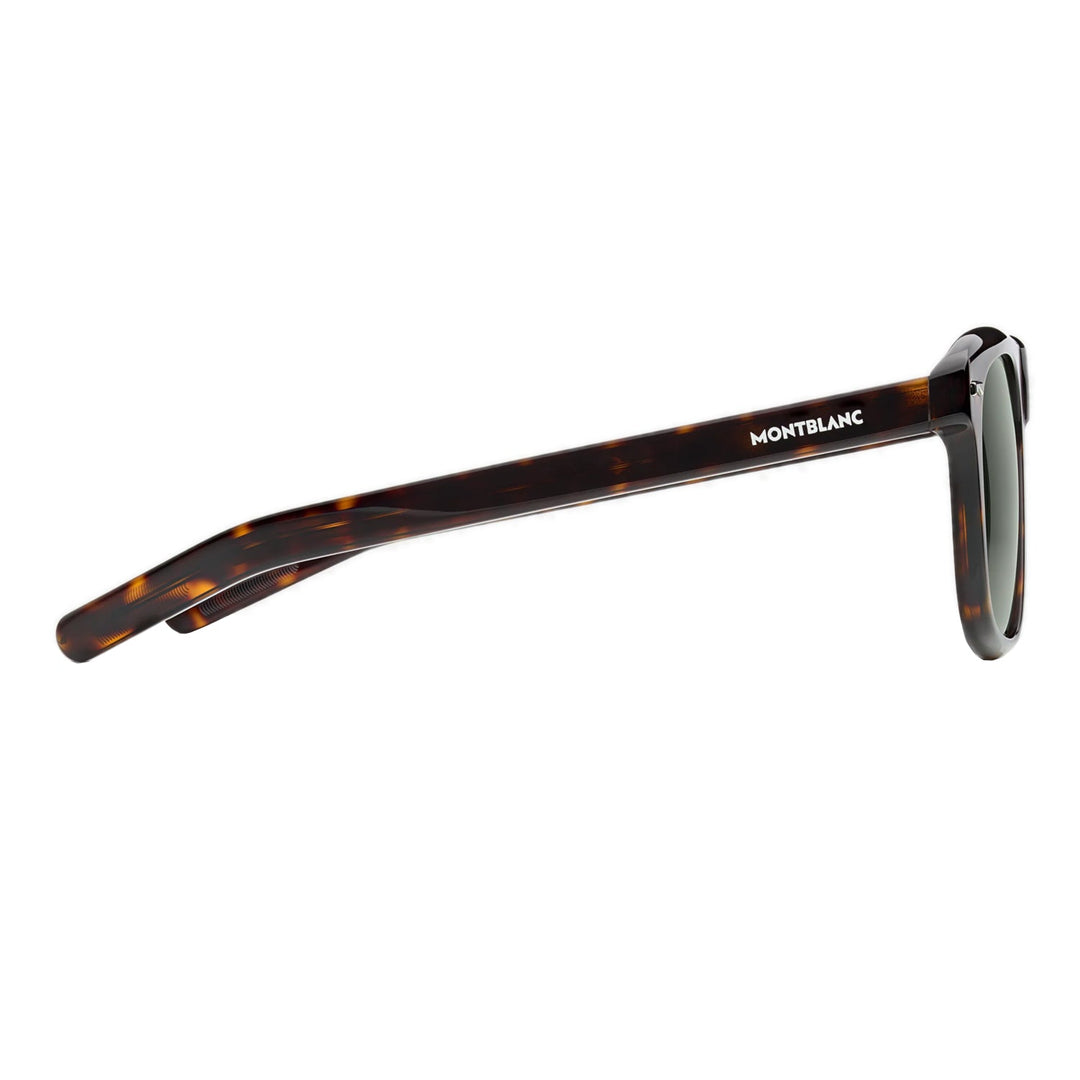 Rechteckige Sonnenbrille mit Acetatfassung in Havanna 