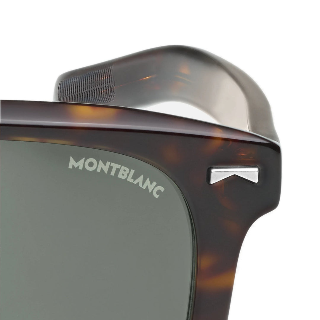 Rechteckige Sonnenbrille mit Acetatfassung in Havanna 