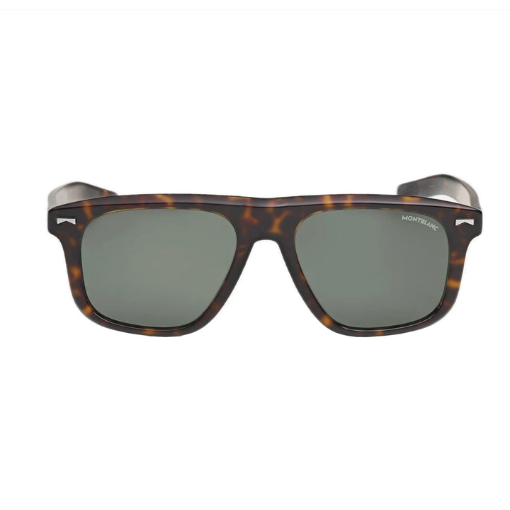 Rechteckige Sonnenbrille mit Acetatfassung in Havanna 