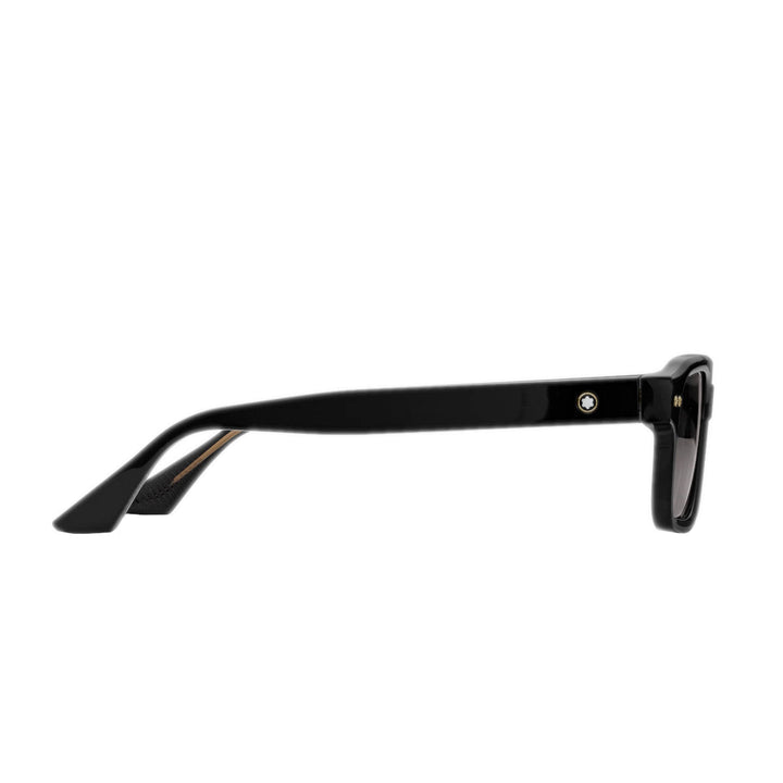 Rechteckige Sonnenbrille mit schwarzem Acetatgestell 