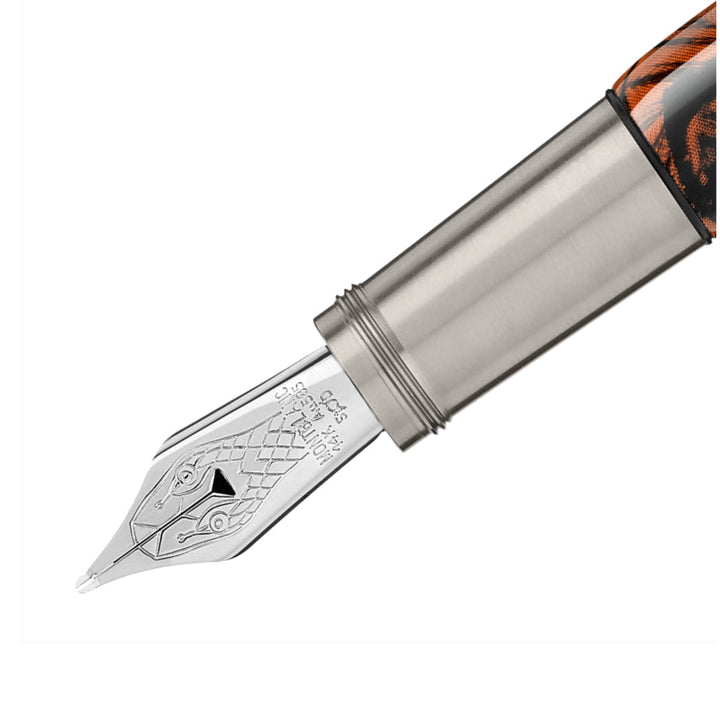 Перьевая ручка (F) Montblanc Heritage Rouge et Noir Serpent Marble Special Edition 