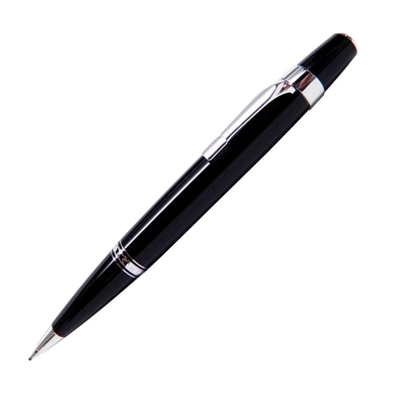 Montblanc Bohème Druckbleistift ohne Stein 0,9 mm, schwarz mit Platinveredelung 