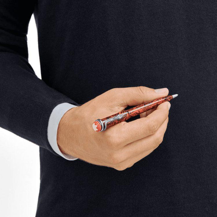 Шариковая ручка Montblanc Heritage Rouge et Noir Serpent Marble Special Edition 