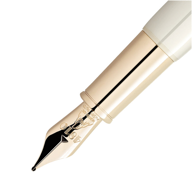 Ручка-перо (F) цвета слоновой кости Montblanc Heritage Rouge et Noir «Baby» Special Edition 